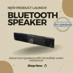 jhn SPEAKERS Bluetooth Wireless Portable Speaker 5.0 Soundbar , Upto 5 Hrs Playtime Aux/USB Port/SD Card Cinematic Sound 2.1CH with Built-in Subwoofer and Bass (Black)