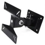 Kizma Black Wall Stand 14 To 24 Inch 180 Degree Rotation Bracket Full Motion Tilt Tv Mount Full Motion Tv Mount