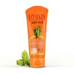 Lotus Herbals Safe Sun 3 In 1 T Sunscreen | Matte Look | SPF 40 | PA+++ | For All Skin Types | 50g