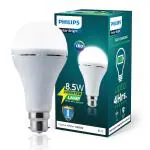 Philips 8.5W Rechargeable LED Bulb - Crystal White for Home & Office Pack of 1