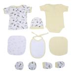 VParents Honey Punch New Born Baby Gift Set (Yellow, Pack of 8)