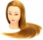Yellow Pumpkin 26 inch long Head for Trainer Dummy with Bun maker(Multicolor) Hair Accessory Set (Multicolor)