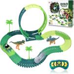 KTRS Enterprise Dinosaur Toys Train Sets for Kids, 360 Stunt Loop Action Monster Truck Toys, Car Racing Track Sets with Remote Control, Dino Gift for 3 4 5 6 Year Olds Boys (134 Pieces)