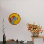 Sabhyasha Hand-painted Royal Elephant Pichwai Décor Plate