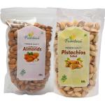 Farmbean Dry Fruits Combo Pack of 2-400 Gms| Almond 200gms, Pistachio 200gms| Healthy Sweet Treats| Rich in Calcium, Antioxidant, Fibers and Vitamin K | Vegan, Non-GMO & No Preservatives