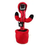 BUMTUM Dancing Singing Squid Game Character Toy, Wriggle & Singing For Babies & Kids Plush Musical Toys Voice Recording Repeats(Red)