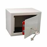 OVERSPREAD INTERIOR HUB Mechnical Safe/Locker Intelligent Metal Deposit Safe/Safe Box/Safety Key Locker/Mechanical Safe Lockers for Home, Office, (25 x 35 x 25) CM (4-IVORY-SAFE)