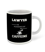 Whats Your Kick Lawyer Powerd By Coffeline Design White Ceramic Coffee Mug and Tea Mug 325 ML