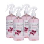 Maxisoft Hand Sanitizer Spray (Japanese Cherry Blossom) (500 ml - Pack Of 4)|With Aloe Vera, Lemon, Neem, Vitamin E & Glycerine|Paraben Free| Formaldehyde Free|Tough on germs|(500 ml - Pack Of 4)