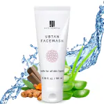 Hayze Ubtan Tumeric, Saffron, Aloe vera, Sandalwood Facewash made for Skin Whitening Dark Spots Acne Tan Scars Sun Spots Dead Skin Removal Blemishes Fade Wrinkles for Men and Women (100ml)