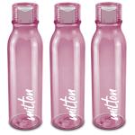 Milton Burgundy Plastic Name Tag 1000 Water Bottle, 958 Ml (Set Of 3)