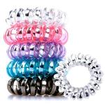 Trendy Club Women and Girls Multicolor Hair Ties Telephone Wire, Rubber (Pack of 5)