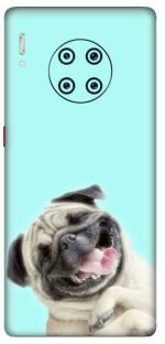 aadia Huawei Mate 30 Pro Matte Vinyl Pug Printed Mobile Skin Sticker with Scratch Resistant Lamination