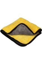 HOTLINE 800 GSM Heavy Microfiber Cloth for Car Cleaning and Detailing 40cm x 40cm (Pack of 1) Yellow