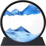 SENIXA Moving Sand Art Picture Round Glass Frame
