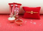 SurpriseForU Rakhi with 2 Nestle Kitkat Chocolates| Rakhi Chocolate Gift Hamper| Rakhi with Chocolates| 08