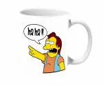 Mooch Wale Simpsons Nelson Haha Whit Baground Ceramic Mug