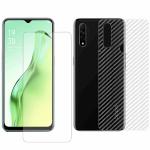 Kite Digital Oppo A31 Back Screen Protective Film Carbon Fiber Skin Transparent Screen Guard Sticker & Premium Tempered Glass Screen Protector
