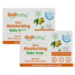 Oyo Baby Extra Moisturizing Gentle Baby Soap - Bathing Bar| For Baby Sensitive Skin - 75gm Each - Pack of 2