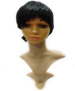 Air Flow Bob Hair Wig Black Synthetic Fiber Women