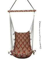 Kkriya Home Decor Red, Black Bamboo Jumbo Hammock N Swing - 150 Kg