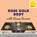 Everdure 3 Burner Rose Gold Glass Manual Gas Stove (3 Burners)