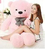 LVS TOYS Pink Kids Playing Soft Toy Teddy Bear in 2 feet Size