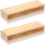SHELFKING Non Magnetic Wooden Premium Non Magnetic Wooden White Board Duster | Black & White Board Wooden Duster, Whiteboard Eraser for Erasing White Board Marker and Chalk Board Writing Erasing Wooden Duster - (Pack of 2) Dusters (Set of: 2, Multicolor)