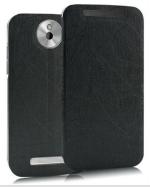Gorogue Black Faux Leather Flip Cover Case With Convertible Back Stand For Micromax Yu Yuphoria