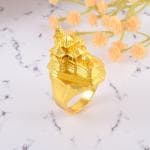 Memoir Brass 24KT Micron 1 Gram Gold Ram Mandir model finger ring