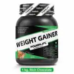 PowerLift Weight Gainer Protein Powder (1KG Chocolate) 390K Energy, 75G Carbs| High Protein & High Calorie Protein Powder for weight gain men and women use | Raw Whey from USA | With Digezyme
