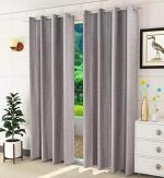 Indian Online Mall Grey-Punch-Dot Polyester Window Eyelet Curtain, 4X5Ft (Set Of 2)RRP