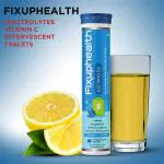 Fixuphealth Electrolytes Tablets Vit C Effervescent Lemon (Pack of 2) 20 tablets each