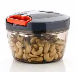 Flare Sanctum 450ml Chopper for Vegetables Kitchen Dori Handy Vegetable and Fruit Manual Onion Dry Fruit Salad Maker Vegetable Quick String Chopper Machine, Cutter - 3 Stainless Steel Blades