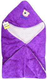 Kwitchy Printed Single Hooded Baby Blanket for Mild Winter 