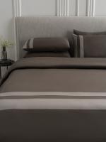 DDECOR DARK TRUFFLE-ASH GREY Cotton King Double Bedsheet With 2 Pillow Covers (274 cm X 274 cm)