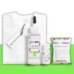 Kadam Skin Friendly Tie Dye Bottle With White T-Shirt, 100% Cotton 180 Gsm T-Shirt, Dye Activator - Color Fixative Included, Cold Fabric Dye Colors (Small 3