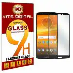 Kite Digital Motorola E5 Black 5D Premium Tempered Glass Screen Protector Slim 9H Hard 2.5D
