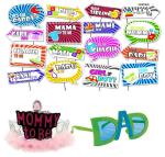 Festiko Combo (Mom To Be And Dad To Be) For Parties, PhotoBooth, Photoshoot And Baby Arrival Party And All Baby Occassions