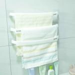Kuber Industries White Polypropylene Towel Hanger For Bathroom (Pack Of 3)