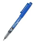 Pilot V Sign Pen | Tip Size - 2 MM | Fiber Soft Tip | Ink Colour - Blue | Pack of 5