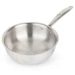 The Indus Valley Triply Stainless Steel Deep Fry Pan | Small 22.1cm/8.7 inch, 1.6Ltr, 0.9kg | Induction friendly | Nonstick 3-Layer Body, 100% Pure & Toxin-free, No Chemical Coating