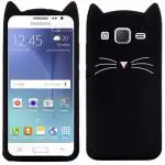 Lejaao Samsung Galaxy J2 Ace Black Silicone Mobile Back Cover
