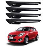 Oshotto (BP-04) Car Black Rubber Bumper Protector/Corner Moulding Compatible with Maruti Suzuki Swift (Old) -(Set of 4 pcs)