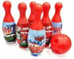 NAVRANGI Red Disney Cars Plastic Bowling Kit Sport Game Set with Pin and Ball Set
