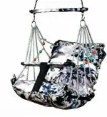 Shreeko Cotton baby swing chair jhula for 1-5 year old children's with Safety Belt Swings (Multicolor)