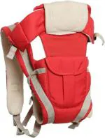 Mom's Pride Red, Cream Polyester Baby Carrier 4 In 1 Carry Bag With Waist Belt