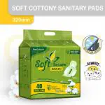 Soft & Secure Trendy Cottony Sanitary Pad For Rashes And Itching Free Skin Friendly Made With Latest Gel Techonogly For 24 Hours Protection Soft And Flexible Wings Provide Maximum Side Protection Pack Of 1 (40 Piece) Sanitary Pad (Pack Of 40)