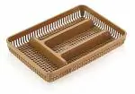 JRM Plastic Desk Drawer Organizers Desk Organizer Tray, Drawer Dividers (BROWN)
