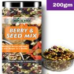 mickno organics 200 Gm Berry & Seed Mix Trail Mix Protein Mix - Chia Seeds , Flax Seeds , Cranberry , Blueberry , Pumpkin Seeds weight loss healthy breakfast Mixed Seeds (200 g)
